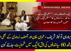 PTI Imran Khan PMLN Nawaz Sharif Ke 60 Members PMLQ Mein Shamil