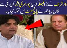 Nawaz Sharif Decided to withdraw Ch Nisar from PMLN