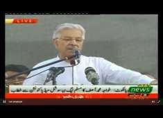 Khawaja Asif Speech PMLN Sialkot Jalsa