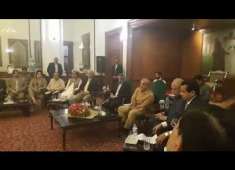 PMLN President Shahbaz Sharif meeting with the Delegation of Business in KARACHI