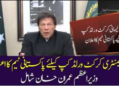 Pakistan announces International parliament Cricket World cup team PM Imran Khan also part of team