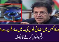 PM Imran Khan big relief to gas consumers Will return Rs 513 Million
