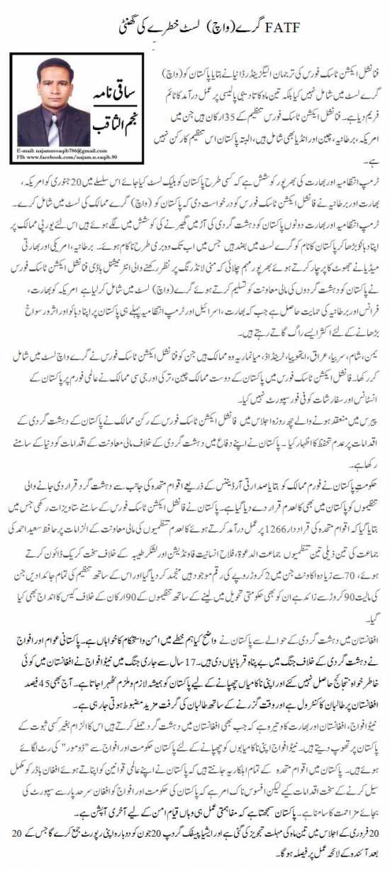 FATF Gray (Watch) List Khatre Ki Ghanti