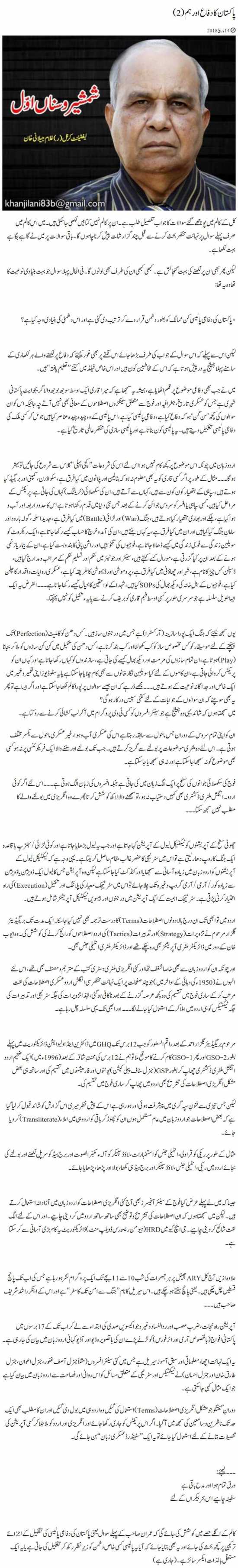 Pakistan Ka Difa Aur Hum (2)