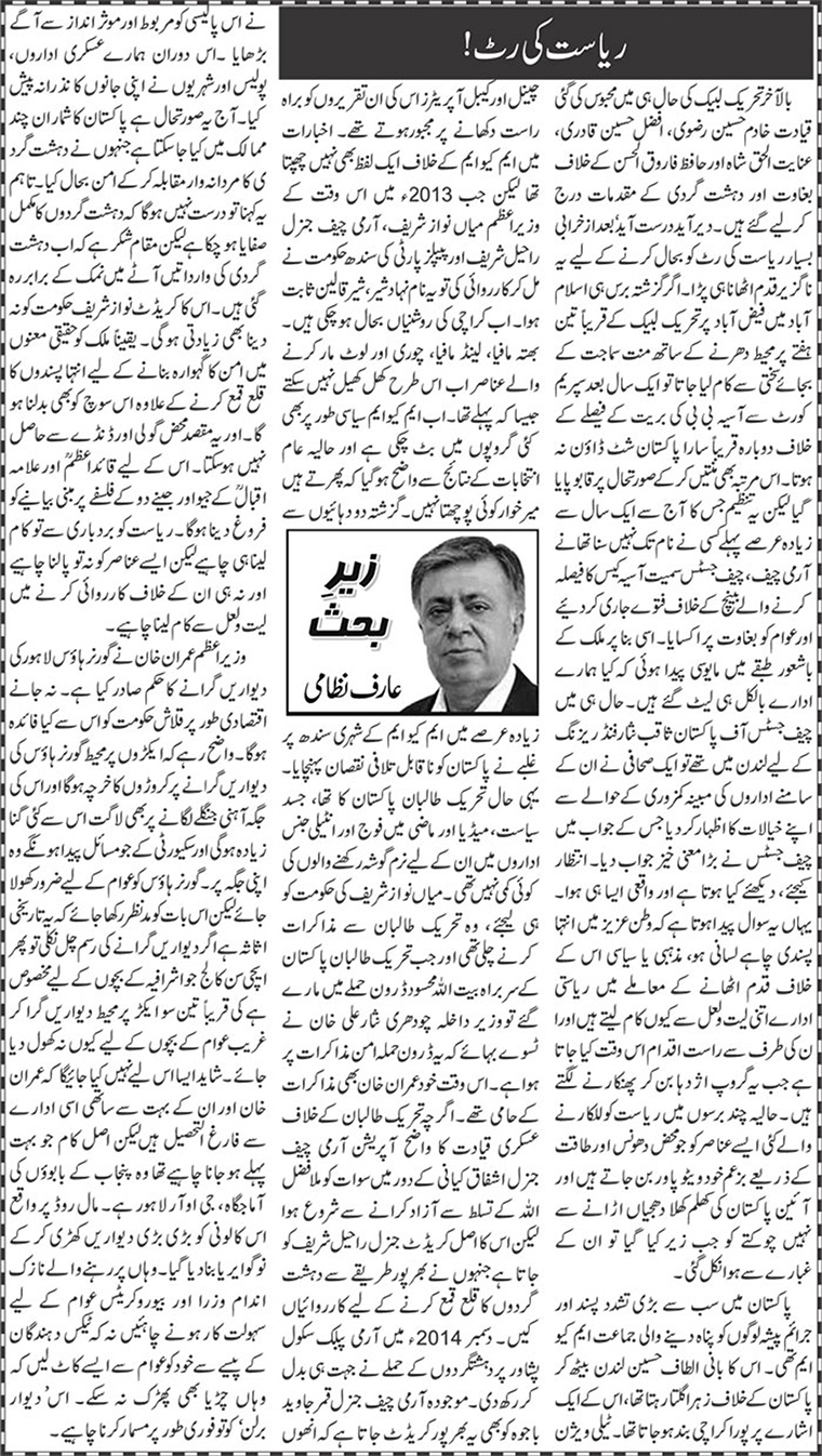 Riyasat Ki Writ