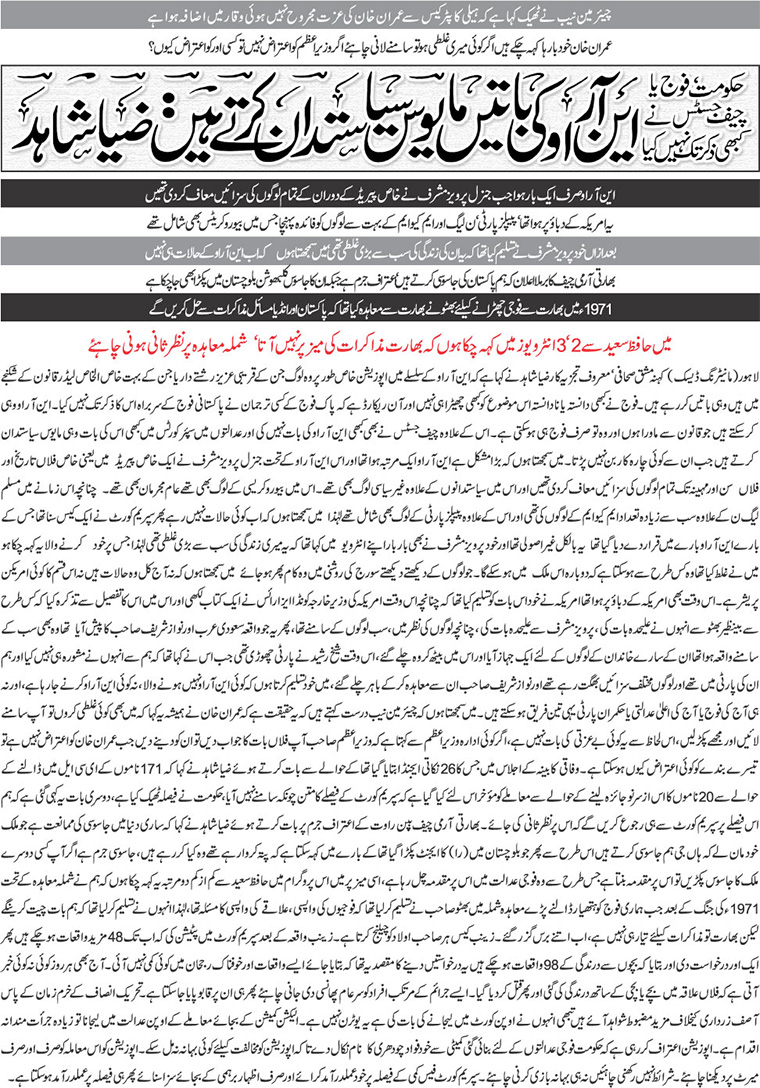 NRO Ki Baatein Mayoos Siyasat Dan Kartay Hein