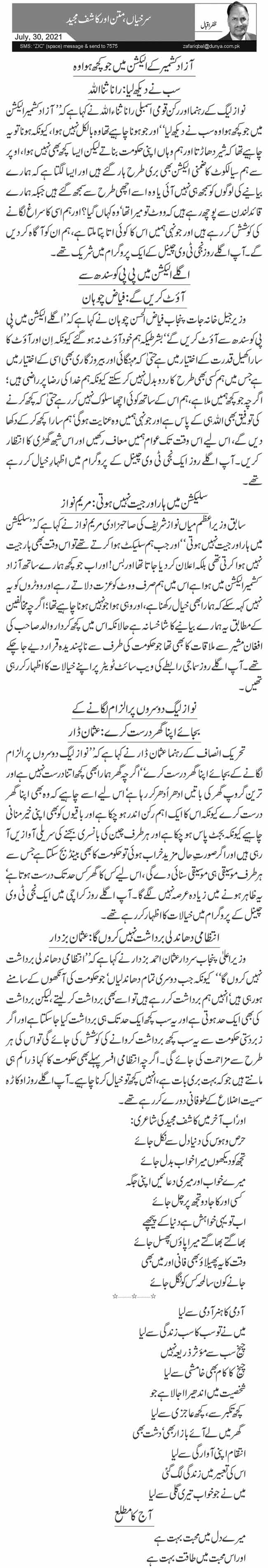 Surkhiyan, Matan Aur Kashif Majeed