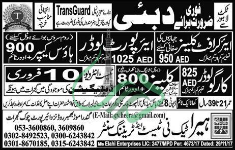 Jobs in Dubai for Labour 2018