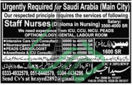 Nursing Jobs in Saudi Arabia 2018