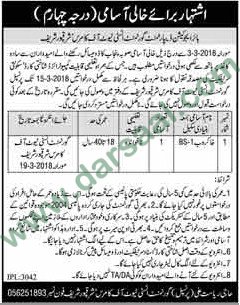 Khakrob Jobs in Institute of Commerce Sharaqpur, 9 March 2018