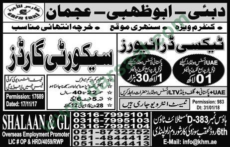Security Guard Jobs in Dubai 09 March 2018