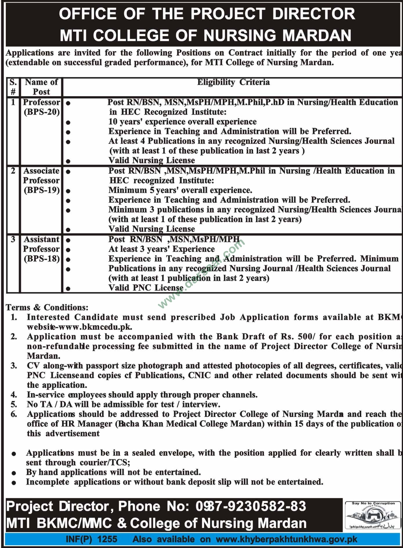 Professor, Assistant, Associate Jobs in MTI College Mardan, 13 March 2018