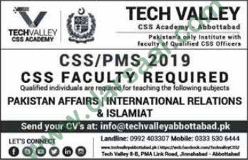 Teachers Jobs in CSS Academy Abbottabad, 15 March 2018