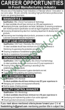 jobs in food