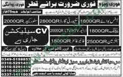 Security Guard, Salesman, Driver, Office Boy, Store Keeper Jobs in Qatar, 12 April 2018