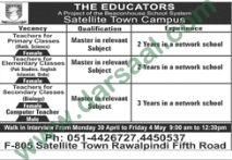 Teachers Jobs in The Educators, Rawalpindi 29 April 2018