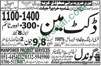 Ductman Jobs in Saudia Arabia, 06 June 2018