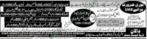 Airport Cleaner, Security Guard, Driver, Aviation Loader, Mason Jobs in UAE, 12 July 2018
