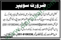 Sweeper Job in Islamabad, 31 July 2018