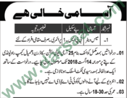 Mess Waiter Job in Pakistan Army Aviation, Rawalpindi 31 July 2018