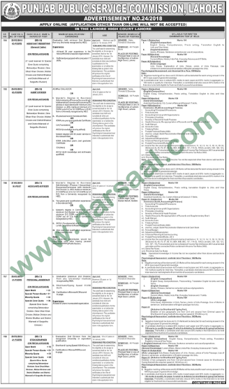 Registrar, Accounts Officer, Stenographer Jobs in Punjab Public Service Commission, Lahore 12 August 2018