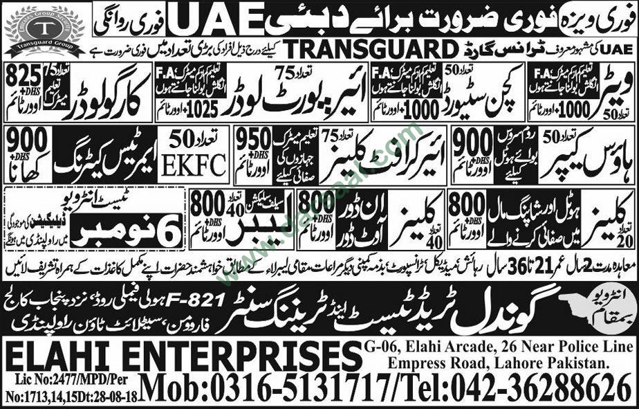 Kitchen Helper Jobs in Gondal Trade Test and Training Centre in Dubai - Nov 05, 2018