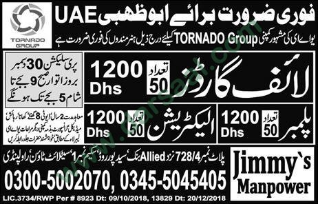 Lifeguard Jobs in Jimmy's Manpower in Abu Dhabi - Dec 27, 2018