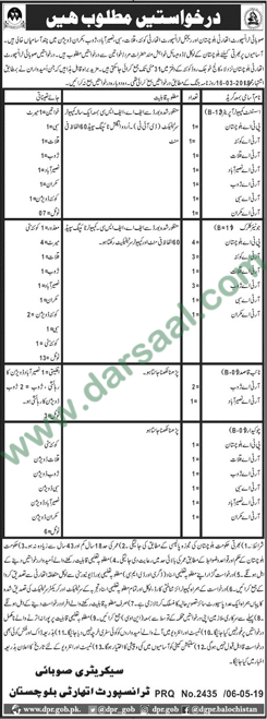 Assistant Computer Operator Jobs in Transport Authority in Kalat - May 08, 2019
