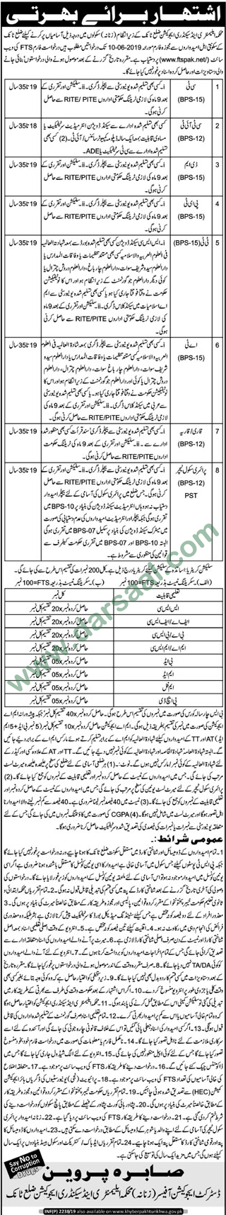 Qaria Jobs in Elementary & Secondary Education in Peshawar - May 20, 2019