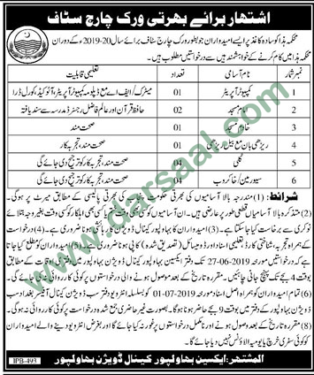 Khakrob Jobs in Government Departments in Bahawalpur - Jun 18, 2019