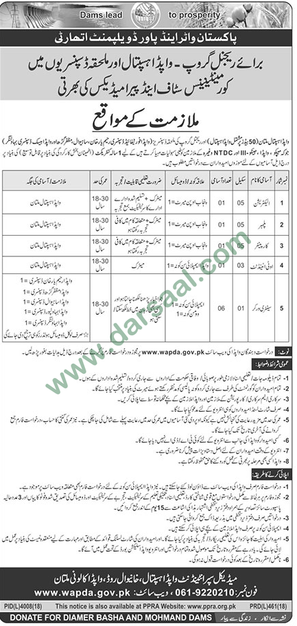 Sentry Worker Jobs in Water and Power Development Authority in Bahawalnagar - Jun 30, 2019