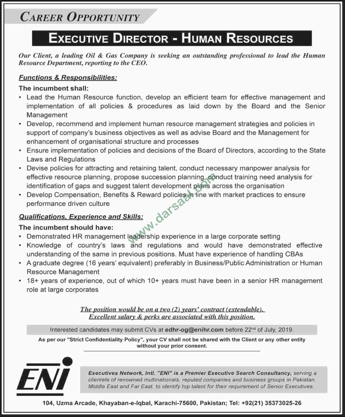 Executive Director Jobs in Oil & Gas Development Company in Karachi - Jul 04, 2019