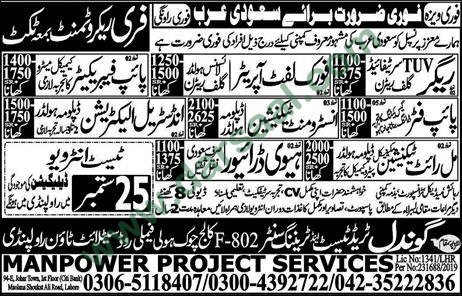 Technician Jobs in Gondal Trade Test and Training Centre in Saudi Arabia - Sep 23, 2019