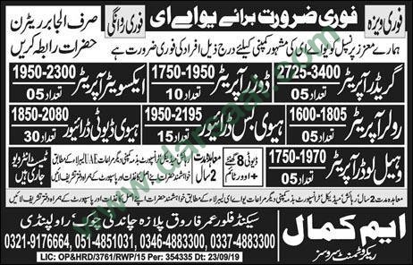 Heavy Duty Driver Jobs in M Kamal Technical Training Center Hafizabad in UAE - Sep 25, 2019