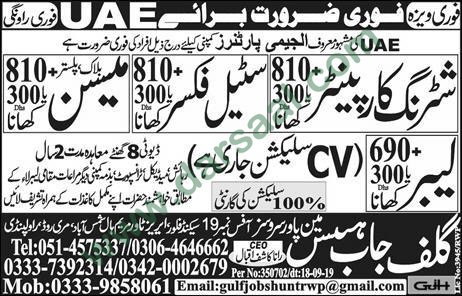 Shuttering Carpenter Jobs in Gulf Jobs Hunt Manpower Services in UAE - Sep 26, 2019